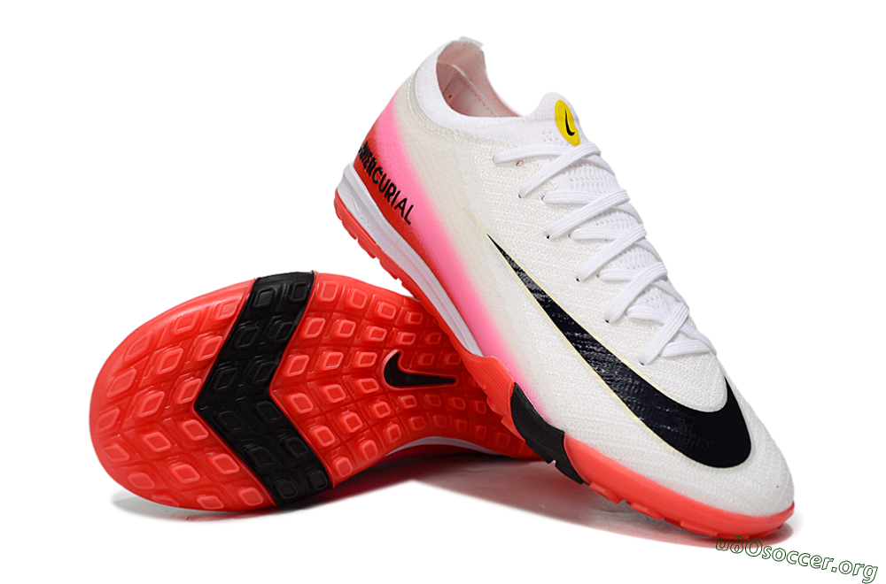 Nike Air Zoom Mercurial Vapor 16 Elite TF Football Shoes - White/Blue/Pink 4