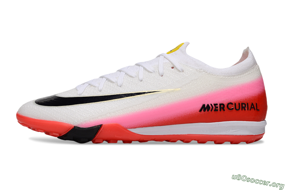 Nike Air Zoom Mercurial Vapor 16 Elite TF Football Shoes - White/Blue/Pink 3