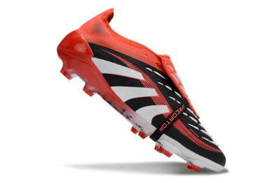 Adidas Predator 25 Elite Foldover Tongue FG Football Boots - Black/Red/White
