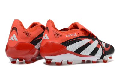 Adidas Predator 25 Elite Foldover Tongue FG Football Boots - Black/Red/White