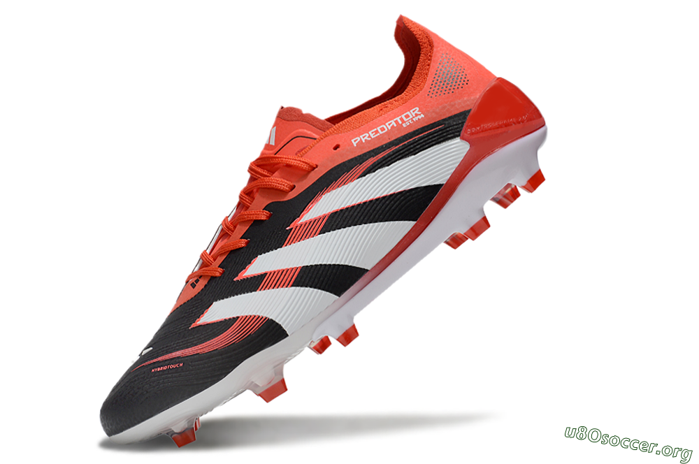 Adidas Predator 25 Elite FG Football Boots - Black/Red/White 5