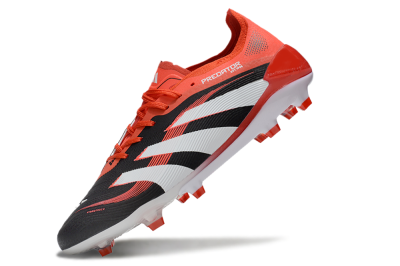 Adidas Predator 25 Elite FG Football Boots - Black/Red/White