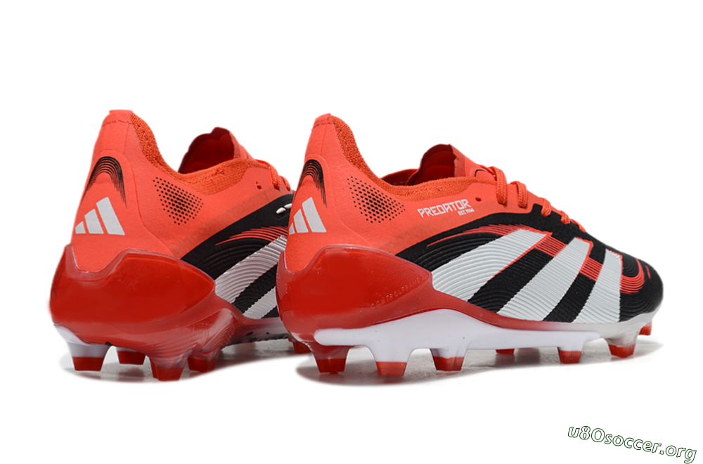 Adidas Predator 25 Elite FG Football Boots - Black/Red/White 6