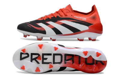 Adidas Predator 25 Elite FG Football Boots - Black/Red/White