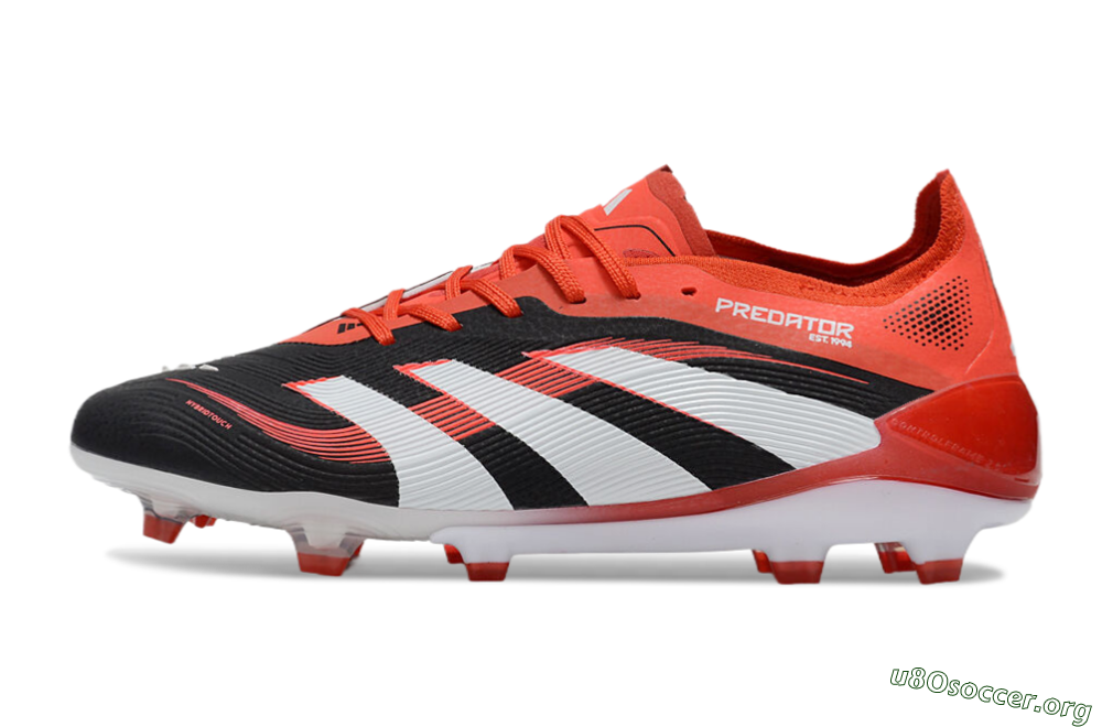 Adidas Predator 25 Elite FG Football Boots - Black/Red/White 3