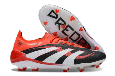 Adidas Predator 25 Elite FG Football Boots - Black/Red/White