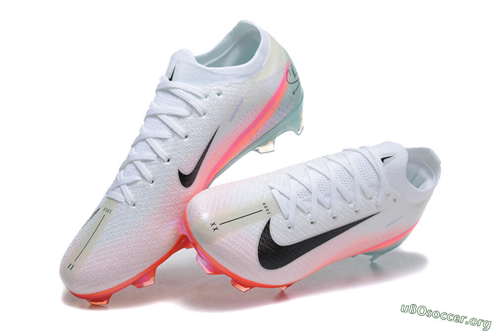 Nike Air Zoom Mercurial Vapor 16 Elite FG Football Boots - White/Pink/Jade 6