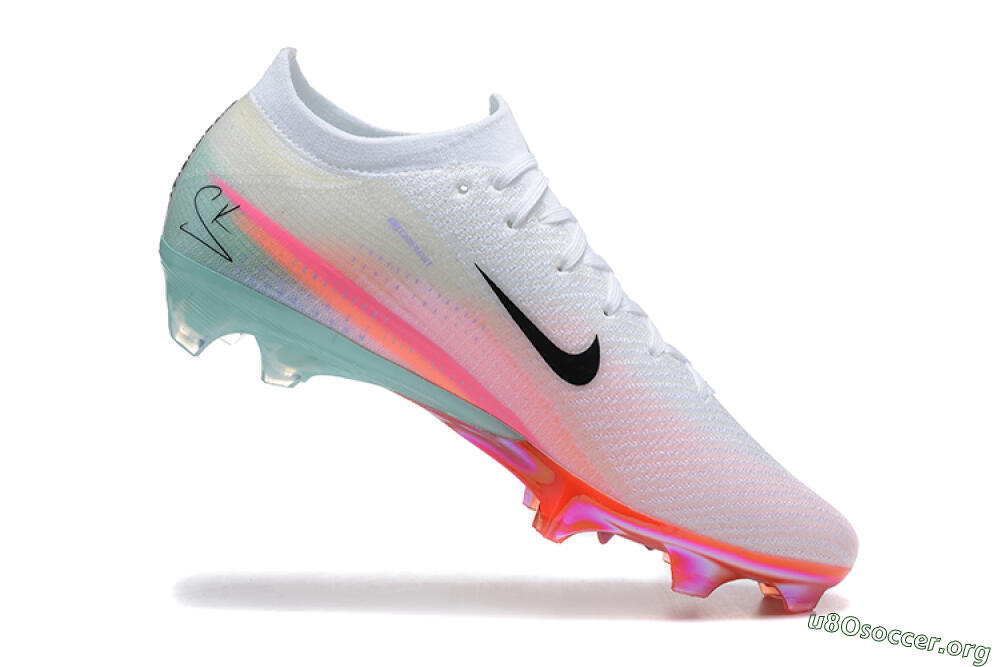 Nike Air Zoom Mercurial Vapor 16 Elite FG Football Boots - White/Pink/Jade 7