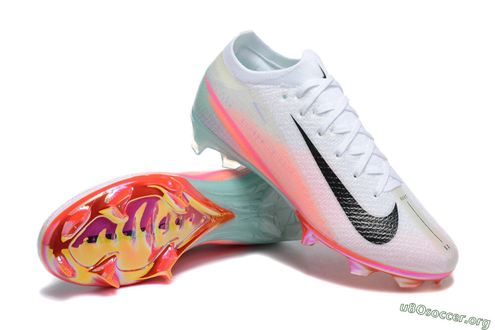 Nike Air Zoom Mercurial Vapor 16 Elite FG Football Boots - White/Pink/Jade 4