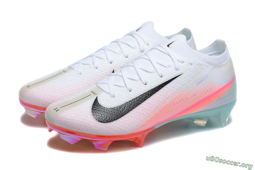 Nike Air Zoom Mercurial Vapor 16 Elite FG Football Boots - White/Pink/Jade 5
