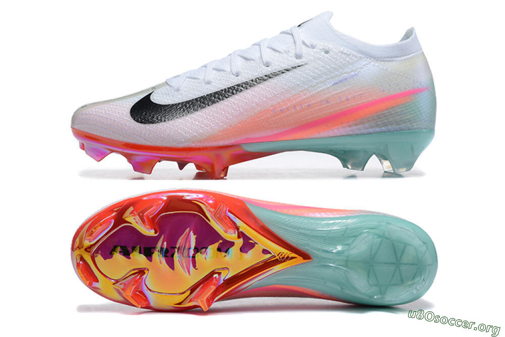 Nike Air Zoom Mercurial Vapor 16 Elite FG Football Boots - White/Pink/Jade 1