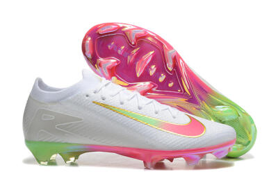 Nike Air Zoom Mercurial Vapor 16 Elite FG Football Boots - White/Pink/Yellow