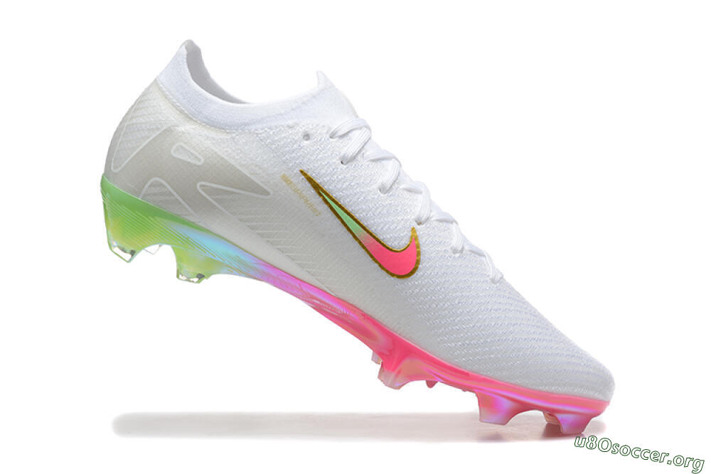 Nike Air Zoom Mercurial Vapor 16 Elite FG Football Boots - White/Pink/Yellow 7