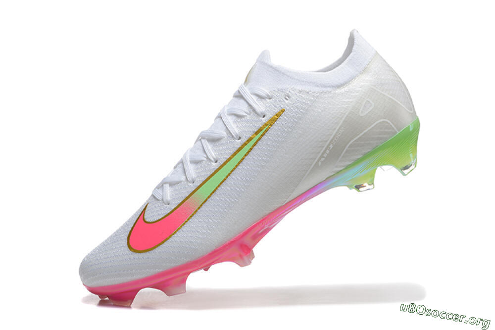 Nike Air Zoom Mercurial Vapor 16 Elite FG Football Boots - White/Pink/Yellow 8
