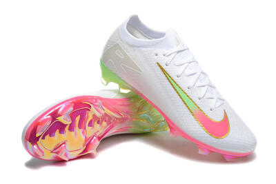 Nike Air Zoom Mercurial Vapor 16 Elite FG Football Boots - White/Pink/Yellow