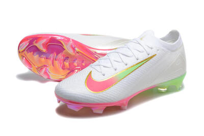 Nike Air Zoom Mercurial Vapor 16 Elite FG Football Boots - White/Pink/Yellow