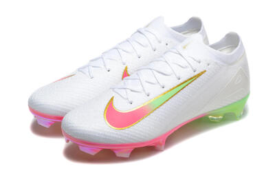 Nike Air Zoom Mercurial Vapor 16 Elite FG Football Boots - White/Pink/Yellow