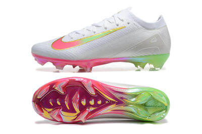 Nike Air Zoom Mercurial Vapor 16 Elite FG Football Boots - White/Pink/Yellow