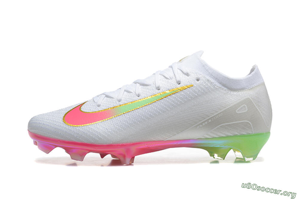 Nike Air Zoom Mercurial Vapor 16 Elite FG Football Boots - White/Pink/Yellow 3