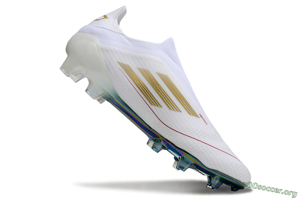Adidas F50 Elite Laceless FG Football Boots - White/Green/Yellow 4