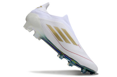 Adidas F50 Elite Laceless FG Football Boots - White/Green/Yellow