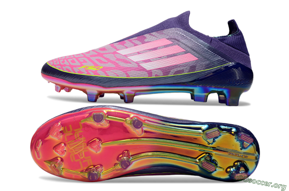 Adidas F50 Elite Laceless FG Football Boots - Pink/Purple/Yellow 1