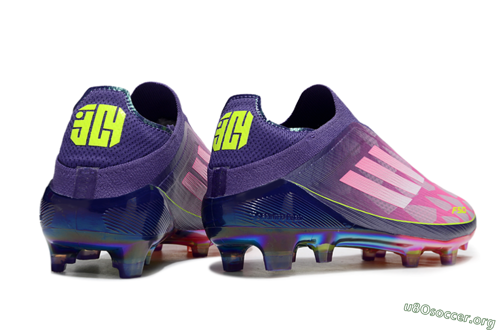 Adidas F50 Elite Laceless FG Football Boots - Pink/Purple/Yellow 6