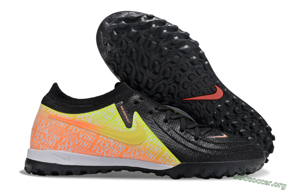 Nike Phantom GX 2 Elite TF Football Shoes - Black/Yellow/Orange 2