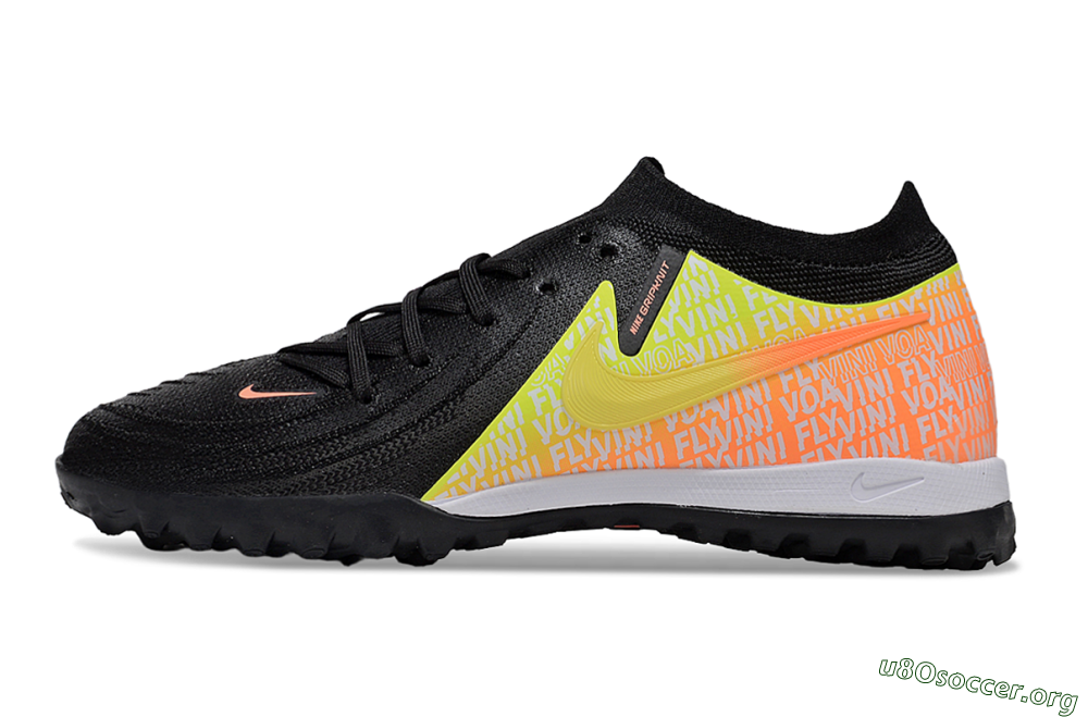 Nike Phantom GX 2 Elite TF Football Shoes - Black/Yellow/Orange 3