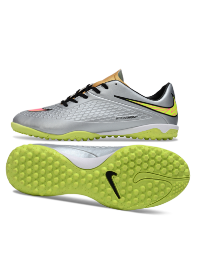 Nike Hypervenom Phantom RGN SE TF Football Shoes - Silver/Yellow/Pink