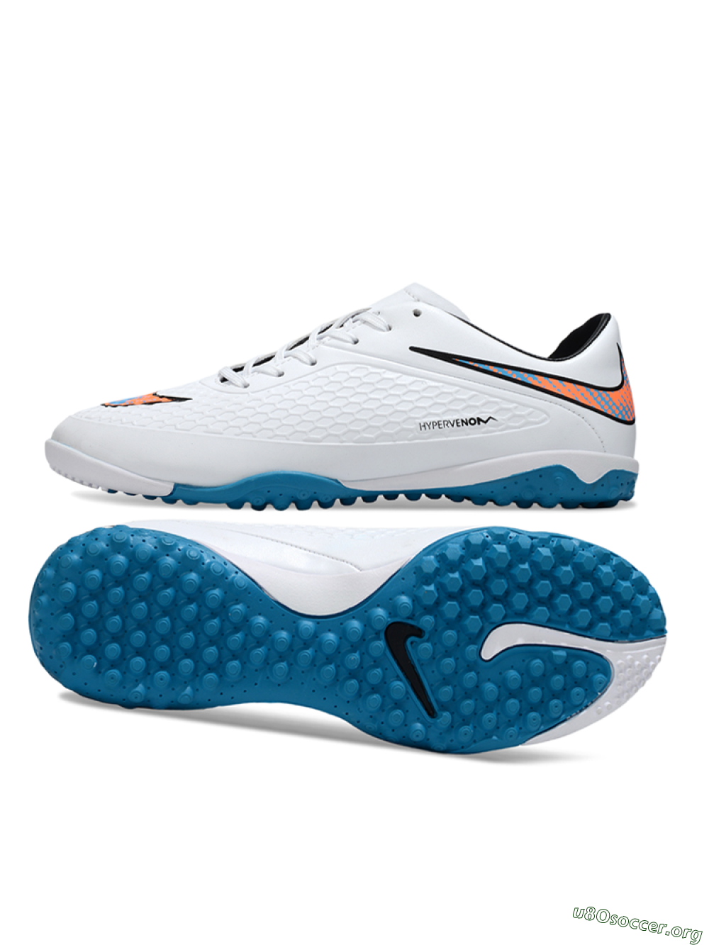 Nike Hypervenom Phantom RGN SE TF Football Shoes - White/Blue/Orange 1