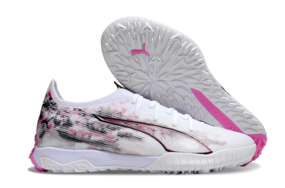 Puma Ultra 5 Ultimate TF Football Shoes - White/Black/Pink