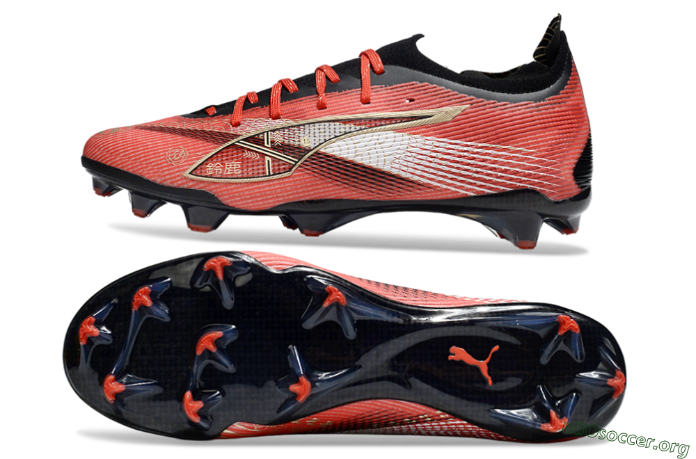 Puma Ultra 5 Ultimate FG Football Boots - Red/Gold/White 1