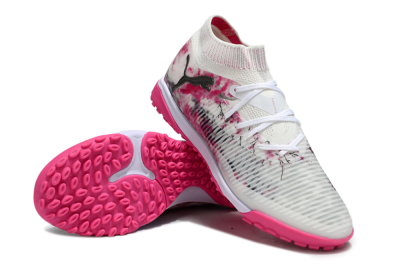 Puma Future 8 Ultimate TF Football Shoes - White/Black/Pink