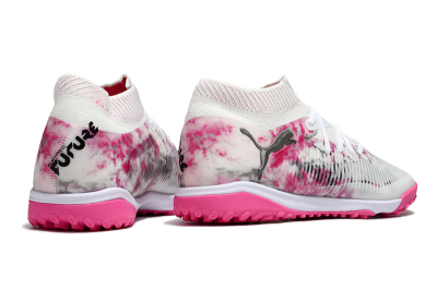 Puma Future 8 Ultimate TF Football Shoes - White/Black/Pink
