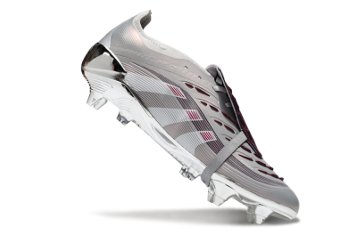 Adidas Predator 25 Elite Foldover Tongue SG Football Boots - Silver/White/Red