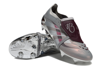 Adidas Predator 25 Elite Foldover Tongue SG Football Boots - Silver/White/Red