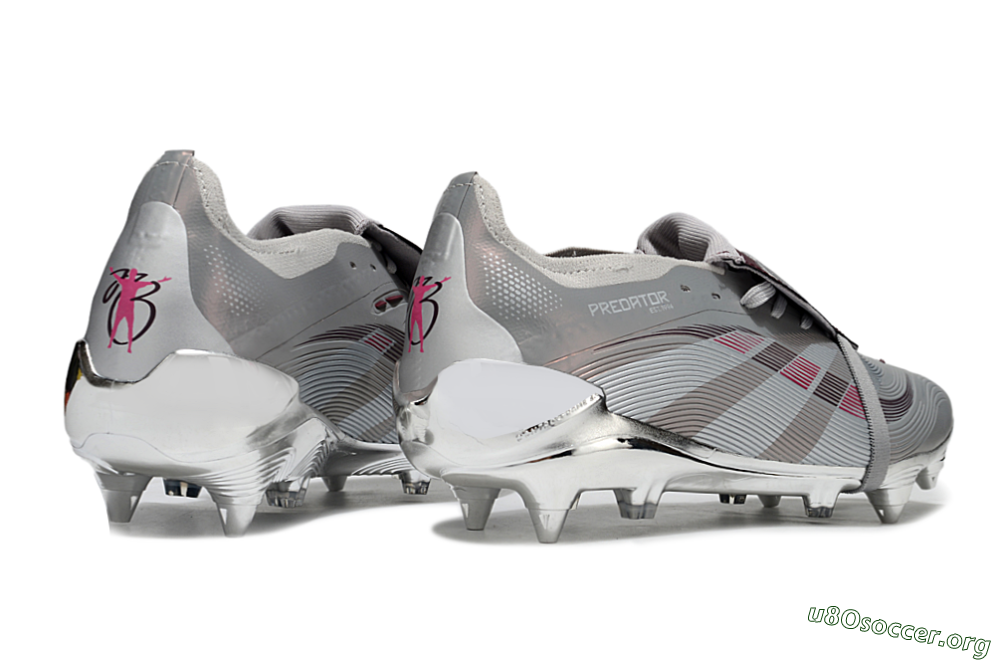 Adidas Predator 25 Elite Foldover Tongue SG Football Boots - Silver/White/Red 6
