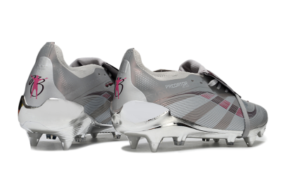 Adidas Predator 25 Elite Foldover Tongue SG Football Boots - Silver/White/Red