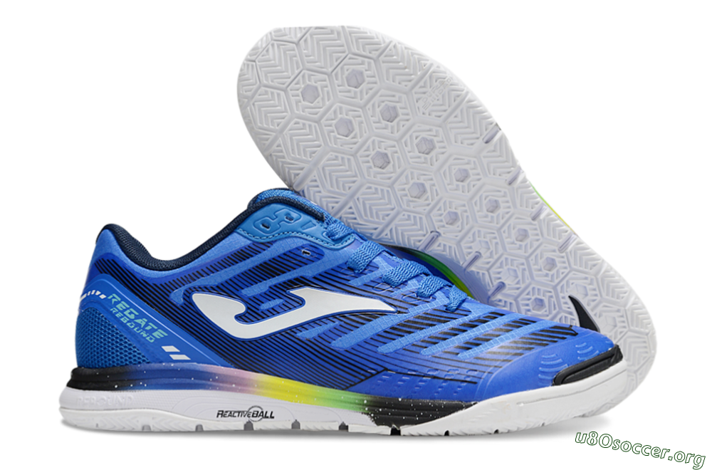 Joma Top Flex IC Football Shoes - Blue/White/Black 2