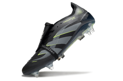 Adidas Predator 25 Elite Foldover Tongue SG Football Boots - Black/Grey/Yellow