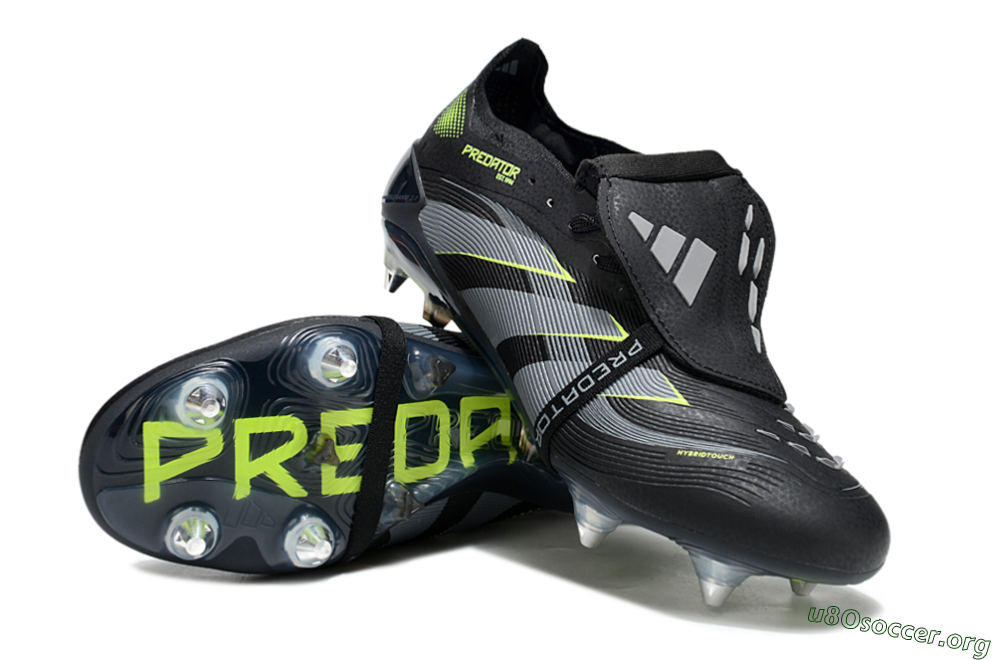 Adidas Predator 25 Elite Foldover Tongue SG Football Boots - Black/Grey/Yellow 1