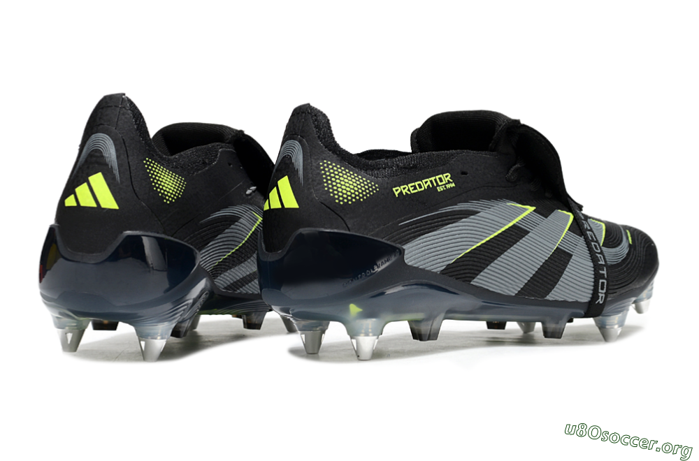 Adidas Predator 25 Elite Foldover Tongue SG Football Boots - Black/Grey/Yellow 5