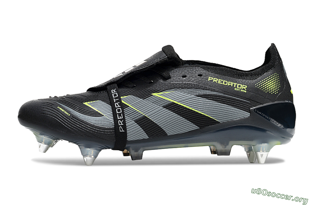 Adidas Predator 25 Elite Foldover Tongue SG Football Boots - Black/Grey/Yellow 3