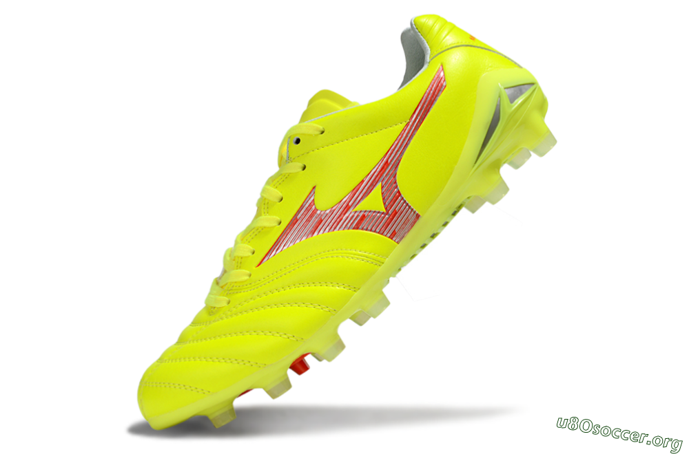 Mizuno Morelia Neo 4 FG Football Boots - Yellow/Red/White 5