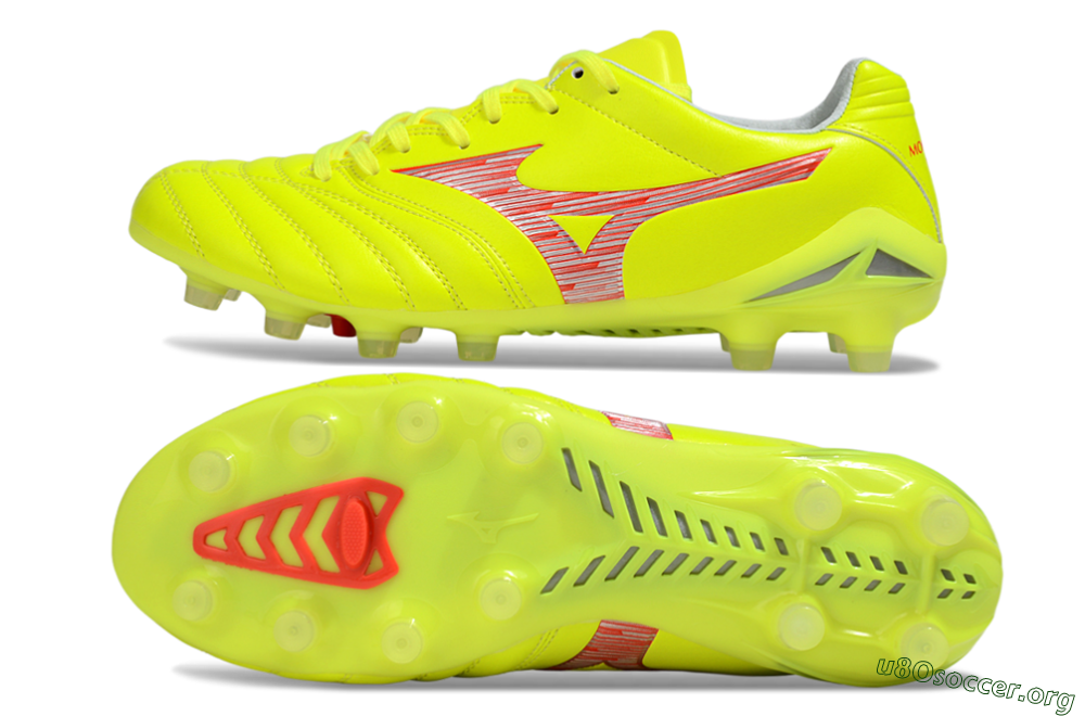 Mizuno Morelia Neo 4 FG Football Boots - Yellow/Red/White 1
