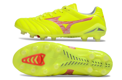 Mizuno Morelia Neo 4 FG Football Boots - Yellow/Red/White