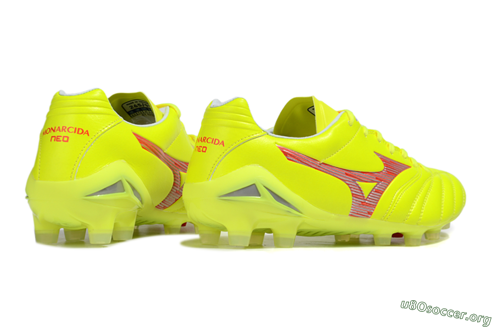 Mizuno Morelia Neo 4 FG Football Boots - Yellow/Red/White 6