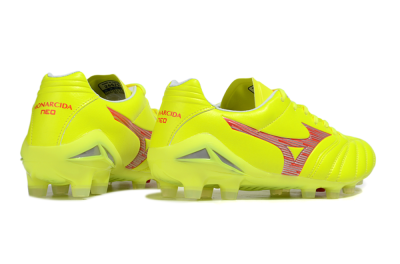 Mizuno Morelia Neo 4 FG Football Boots - Yellow/Red/White