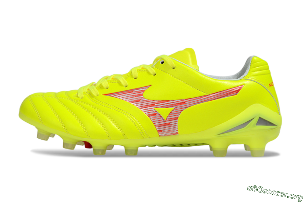 Mizuno Morelia Neo 4 FG Football Boots - Yellow/Red/White 3